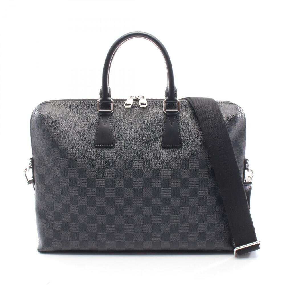 Louis Vuitton PDJ Porte document Jour Briefcase Bag Leather Graphite Black - Picture 1 of 8
